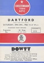 Cheltenham Town v Dartford 29-Jan-1966