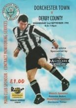 Dorchester Town v Derby County 02-Sep-1998