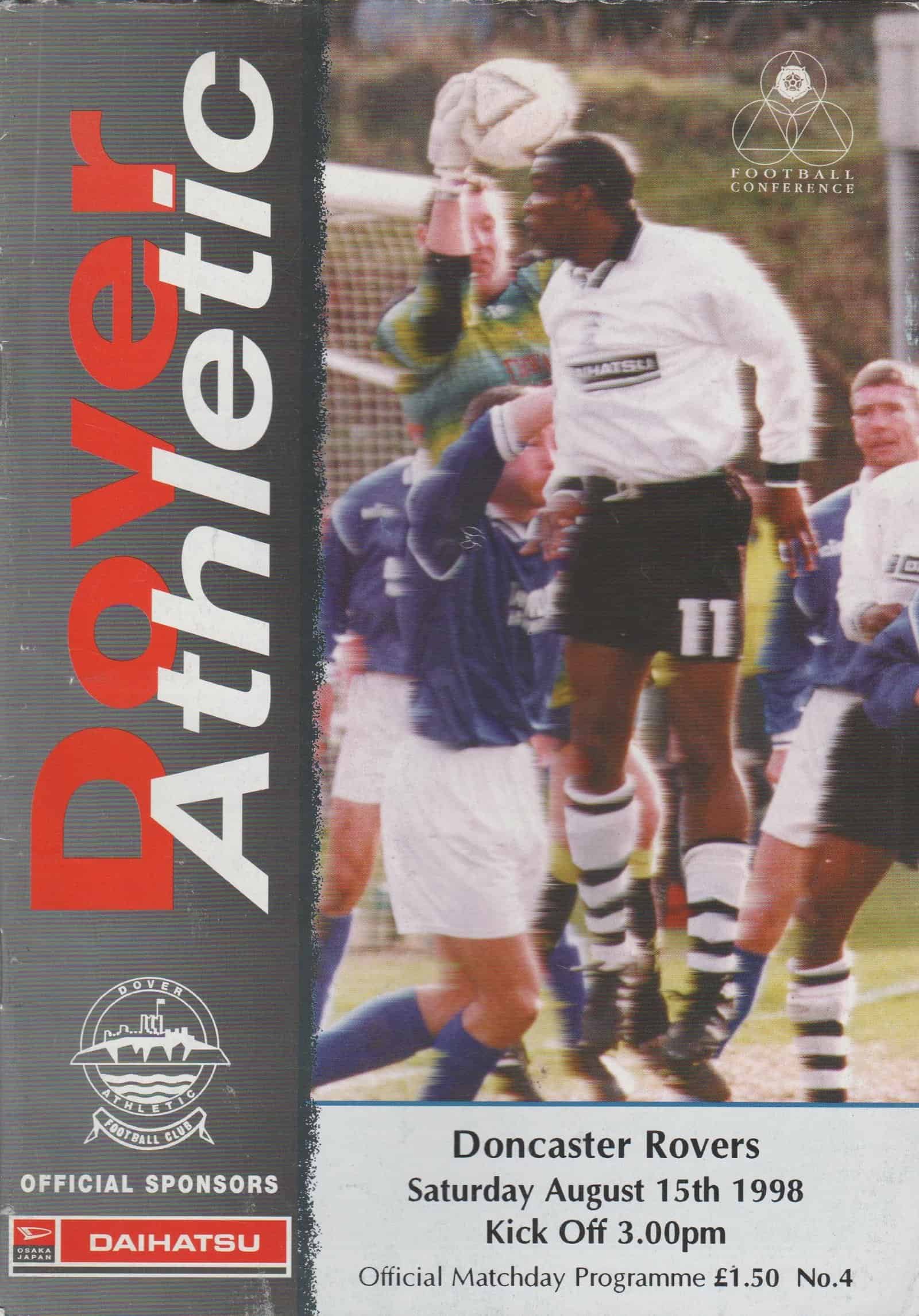 Dover Athletic v Doncaster Rovers 15-Aug-1998