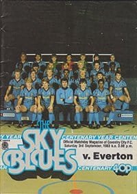 Coventry City v Everton 03-Sep-1983