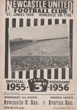 Newcastle United Reserves v Everton Reserves  31-Aug-1955