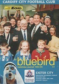 Cardiff City v Exeter City 26-Apr-1994