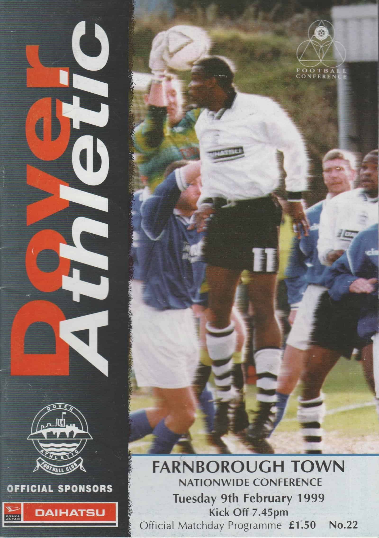 Dover Athletic v Farnborough Town 09-Feb-1999