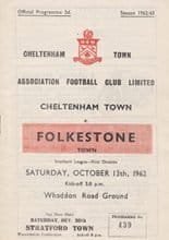 Cheltenham Town v Folkestone 13-Oct-1962