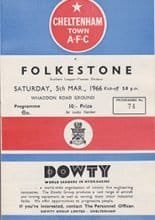 Cheltenham Town v Folkestone 05-Mar-1966