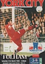 York City v Fulham 21-Mar-1998