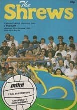 Shrewsbury Town v Fulham 22-Oct-1983