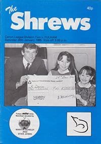 Shrewsbury Town v Fulham 26-Jan-1985