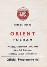 Leyton Orient v Fulham 29-Sep-1969