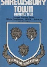 Shrewsbury Town v Gillingham 18-Oct-1975