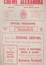 Crewe Alexandra v Gillingham 21-Feb-1959