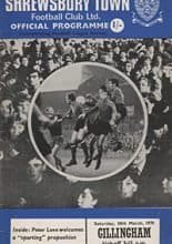 Shrewsbury Town v Gillingham 28-Mar-1970