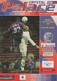 Crystal Palace v Gillingham 29-Sep-2002