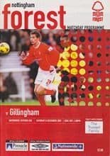 Nottingham Forest v Gillingham 08-Dec-2001