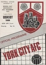 York City v Grimsby Town 26-Dec-1973