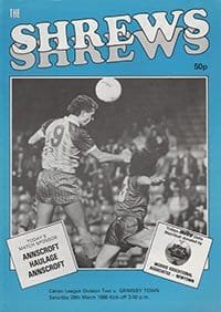 Shrewsbury Town v Grimsby Town 29-Mar-1986