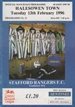Stafford Rangers v Halesowen Town 13-Feb-1996