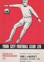York City v Halifax Town 02-Nov-1968