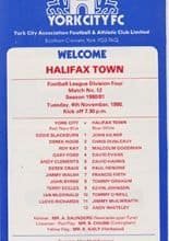 York City v Halifax Town 04-Nov-1980