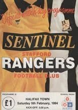 Stafford Rangers v Halifax Town 05-Feb-1994