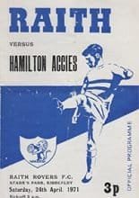 Raith Rovers v Hamilton Academical 24-Apr-1971