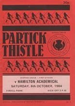Partick Thistle v Hamilton Academical 06-Oct-1984