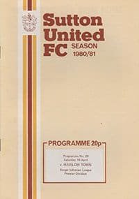 Sutton United v Epsom & Ewell 24-Mar-1981