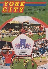 York City v Hartlepool United 31-Mar-1990