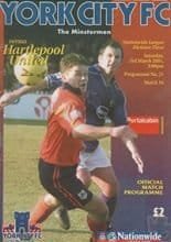 York City v Hartlepool United 03-Mar-2001