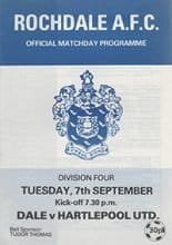 Rochdale v Hartlepool United 07-Sep-1982