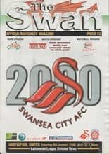 Swansea City v Hartlepool United 08-Jan-2000