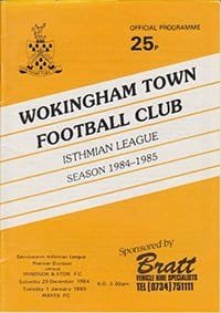 Wokingham Town v Hayes 01-Jan-1985