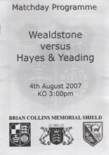 Wealdstone v Hayes & Yeading United 04-Aug-2007