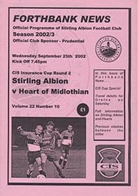 Stirling Albion v Heart of Midlothian 25-Sep-2002