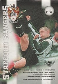 Stafford Rangers v Hednesford Town 27-Aug-2001