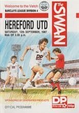Swansea City v Hereford United 12-Sep-1987