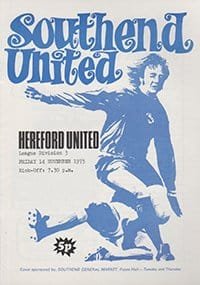 Southend United v Hereford United 14-Nov-1975