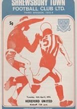 Shrewsbury Town v Hereford United 16-Apr-1974