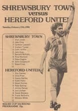 Shrewsbury Town v Hereford United 17-Feb-1981