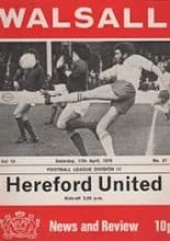 Walsall v Hereford United 17-Apr-1976