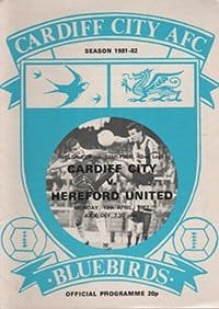 Cardiff City v Hereford United 19-Apr-1982