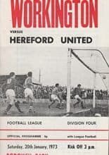Workington v Hereford United 20-Jan-1973