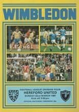Wimbledon v Hereford United 22-Mar-1981