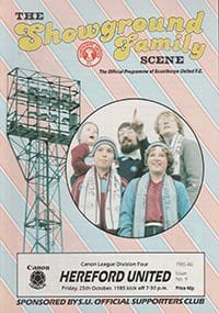 Scunthorpe United v Hereford United 25-Oct-1985