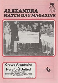 Crewe Alexandra v Hereford United 26-Feb-1983
