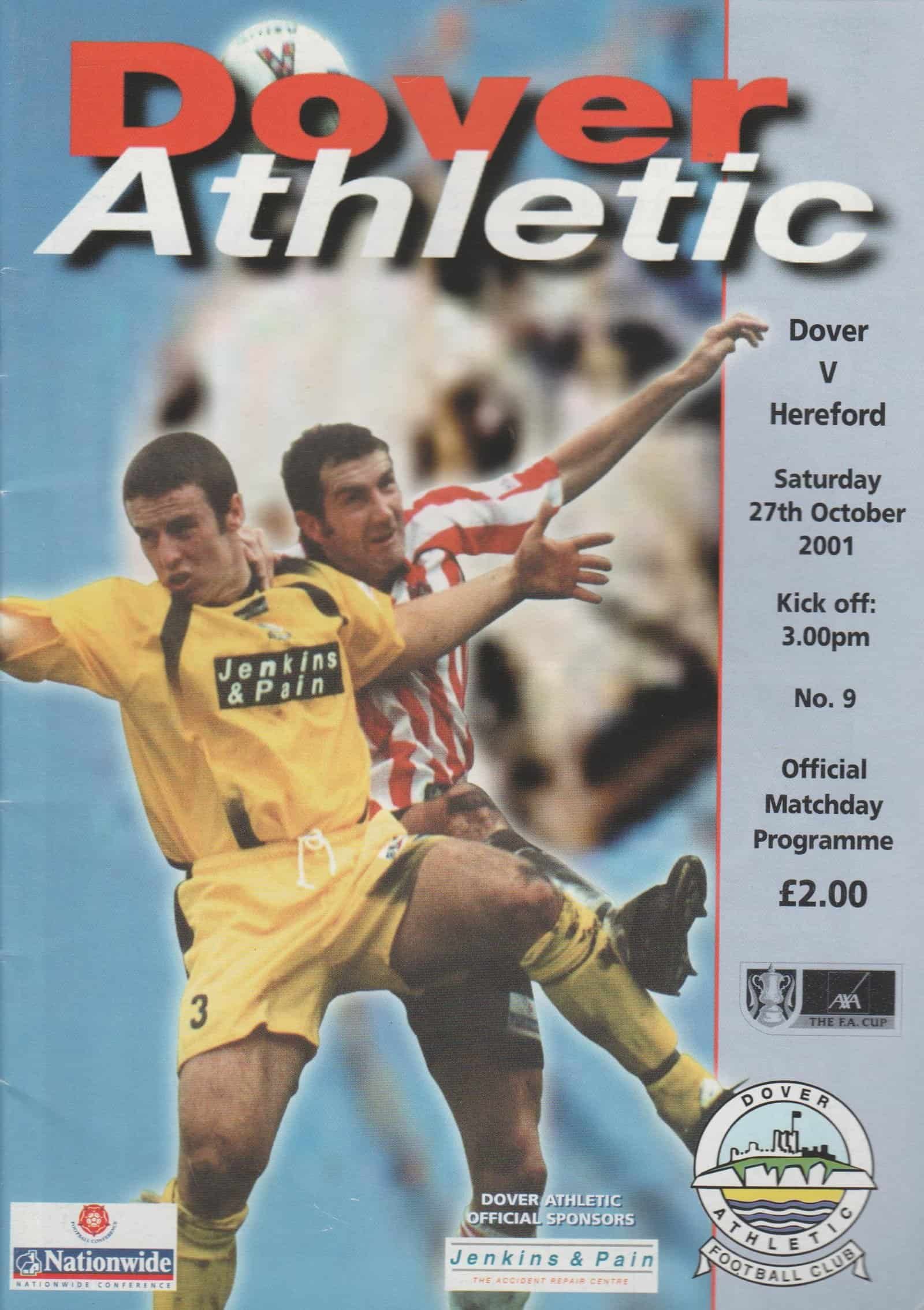 Dover Athletic v Hereford United 27-Oct-2001