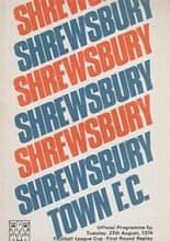 Shrewsbury Town v Hereford United 27-Aug-1974