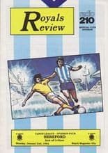 Reading v Hereford United 02-Jan-1984