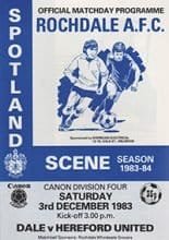 Rochdale v Hereford United 03-Dec-1983
