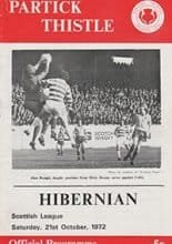 Partick Thistle v Hibernian 21-Oct-1972